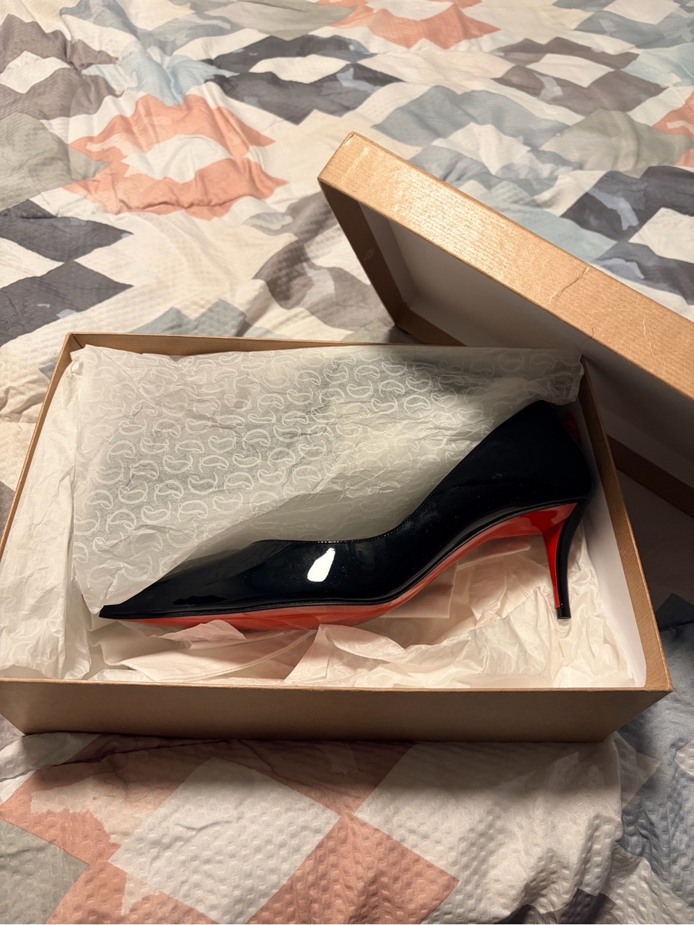 Christian Louboutin Black Patent Miss Z Pump